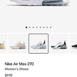 Nike Air Max 270 Women's Shoes - White white black